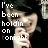 Animated contact sheet of 11 frames showing a person with dark hair holding their hand near their face against a black background, with text "I've been holdin on tonight" displayed in white and red pixelated font.
