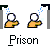 Pixelated character with white head and orange body extends hand toward gray pillar, blue particles spray from top of pillar