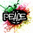 Four static buddy icons arranged in a , each with bold text over colorful splatter backgrounds