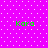 Four identical green 'Kara' text elements arranged in a on a bright pink background with white dot pattern