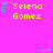 A bright pink background displays six identical pixelated text blocks reading "Selena Gomez" with cyan and purple star-shaped decorations.