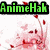 six distinct animated buddy icons featuring anime-style text, hearts, hands, and symbols with varied color schemes