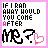 identical pixelated icons with pink borders, each displaying text and a heart symbol