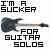 Pixelated graphic with black text reading "I'M A SUCKER FOR GUITAR SOLOS" above a pixelated electric guitar on white background.
