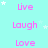 A static image with a light cyan background displays repeated words in pink text arranged in and , interspersed with small white stars