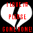 Red pixelated text on a black background with two white broken heart shapes, each containing "I LOVE YA" above and "PLEASE" below.