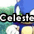 Pixelated of six character images with overlaid text reading "Celeste loves sonic so much" in bold black-and-white font