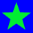Four green five-pointed stars arranged in a on a solid blue background, each star identical in shape and color with no visible text or animation changes