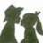 Two dark green silhouettes kiss against a white background with pink text reading 'There are plenty of fish in the sea.. But I'm hooked on him<3'