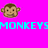 Two pixelated monkey faces on a bright pink background with blue text reading MONKEYS ROCK below.