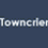 Animated contact sheet showing four frames of a group of stick figures in front of an American flag background with the text "Towncrier" on the left side.