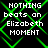 Green neon pattern overlays four identical text blocks reading "NOTHING beats an Elizabeth MOMENT" on a black background