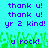 Pixelated cyan background with purple text phrases and green pixelated grass-like shapes at the bottom.