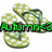Pixelated green and white icon with three overlapping circular shapes resembling coins or tokens, overlaid by bright green text reading "Autumn-53" in a blocky font.