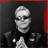 Black-and-white pixelated portrait of a person with short light hair and sunglasses, next to red square with white text "elton john .com".