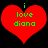 Two identical red heart shapes with green text 'i love diana' on black background, each heart has a small green dot above the letter i.