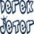 Blue and white pixelated text 'DEFEK JET' with a hashtag symbol and number two icon on a white background.
