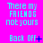 Pixelated cyan text on bright pink background displays 'There my FRIENDS not yours' and 'Back Off' with varying symbols next to 'Back Off'.