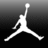 Pixelated white silhouette of a basketball player mid-jump against a gradient background transitioning from light gray to black.