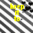 Yellow text on a black-and-white striped background with a pixelated, low-resolution appearance.