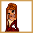 Pixel art contact sheet showing four frames of an animated icon featuring a sad doll in red dress and text reading "I miss my Romeo" on maroon background.