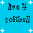 Blue background with white star shapes, displaying four identical pixelated text blocks reading 'live 4 softball' in black.