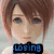 Pixelated anime-style character with brown hair and blue eyes, wearing a white top; text overlays read 'losing', 'A WHOLE', and 'YEAR' in blue block letters.