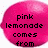 Two pink circular icons with pixelated text; left shows lowercase text, right shows uppercase text with exclamation marks.