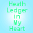 Green pixelated text reads "Heath Ledger in My Heart" on a light blue gradient background with two identical vertical sections.