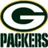 Green and white Green Bay Packers logo with pixelated text 'Go Green Boy Packers 13-3' on a green background.
