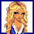 Pixelated shows a blonde woman with blue eyes, wearing a blue and white top; text reads "smiling on the outside..." above and "crying on the inside" below