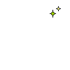 Green and yellow star-shaped icons with black outlines appear in three separate clusters against a white background, one cluster partially obscured by a gray rectangle.