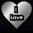 Silver heart-shaped icon with 'I Love' text, blue name labels on red burst background, and red 'SOOOO MUCH!!' text over cyan wave pattern.