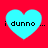 Four cyan hearts on red background with 'i dunno ...' text; two hearts have pixelated edges, two are solid.