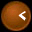 Brown circular icon with white left-pointing arrow symbol on dark background, three identical frames visible.