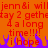 Red pixelated text on orange background with purple flame-like shapes at bottom, repeating phrases across multiple lines.