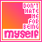 Pixelated icon with gradient background displaying text "DON'T HATE ME FOR BEING MYSELF" and a white star that moves across the top-left area.
