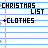 Animated contact sheet of a Christmas-themed buddy icon showing text and stick-figure animation on lined notebook paper background.