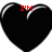 Three black heart shapes with white outlines and red text; top-left reads "I'M", top-right reads "SO", bottom-left reads "IN LOVE".