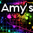 A pixelated image with colorful abstract background, partial text 'Amy s', and a heart symbol over the word 'Site' on white.