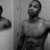 Black-and-white animated sequence showing a shirtless man in an indoor setting with subtle pose and expression changes across frames.