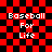 Red and black checkered background with white text reading "Baseball For Life" in four identical quadrants, two of which show pixelated distortion.