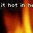 Pixelated text overlays on a fiery background with a gray on the right