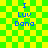 Blue text 'I Luv Dana' on a green and yellow checkered background with pixelated animation effects.