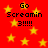 Red background with yellow stars and black text reading "Go Screamin 3!!!!!" in four identical quadrants.