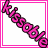 Pixelated pink text words arranged in a on white backgrounds with pink borders, showing animation changes across frames