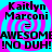 A static digital image with a cyan and magenta spiral background displaying repeated text elements.