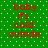 Green background with white polka dots and red text reading 'baby it's cold outside' in two vertical
