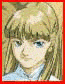 A pixelated character image with red border and black text below, showing sequential changes in crossed-out status and text content.