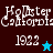 Four display 'Hollister California' text with '1922' and star symbols in varying colors and star shapes